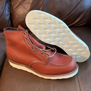 Men’s Nearly Vintage Red Wing 8131 6 Inch Moc Toe Boots Size 11.5 Oro Russet